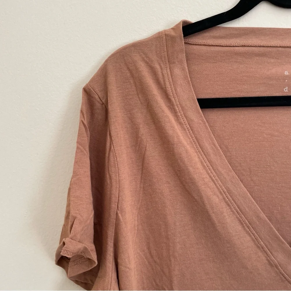 A New Day | Brown V Neck T-Shirt NWT - Picture 2 of 6